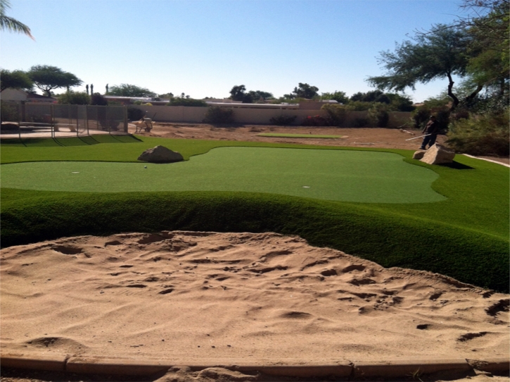 Fake Grass Carpet Copper Mountain, Colorado Home Putting Green, Backyard Landscaping Ideas